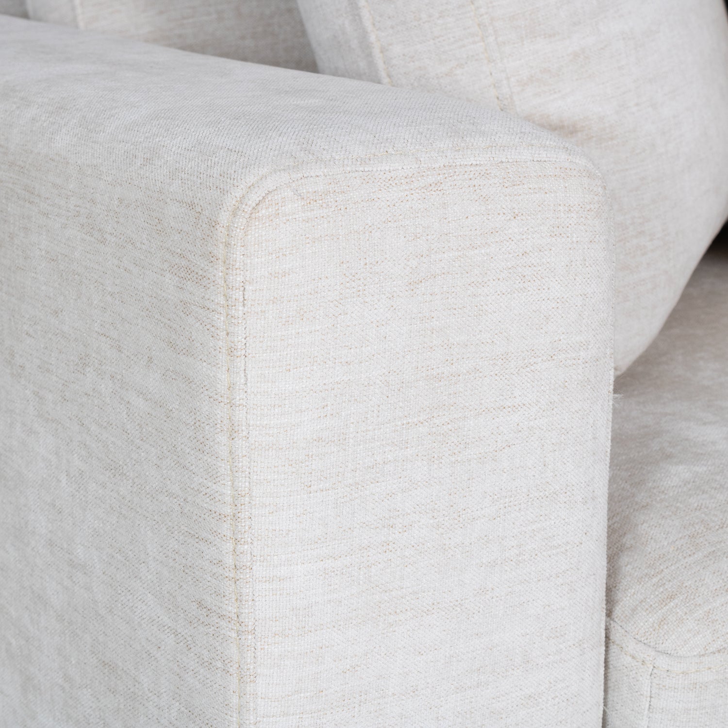 Sofá 3 Puestos Creta Chenille Touch Almendra