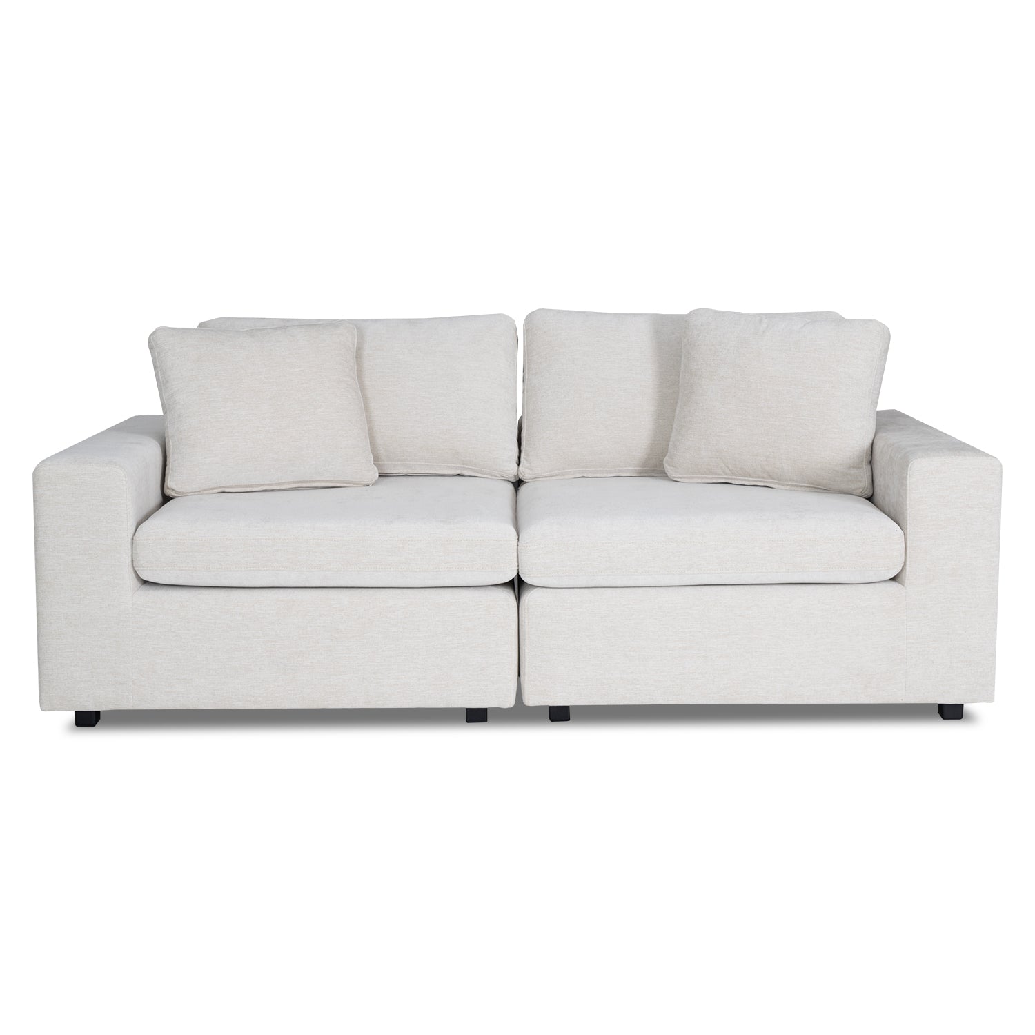 Sofá 3 Puestos Creta Chenille Touch Almendra