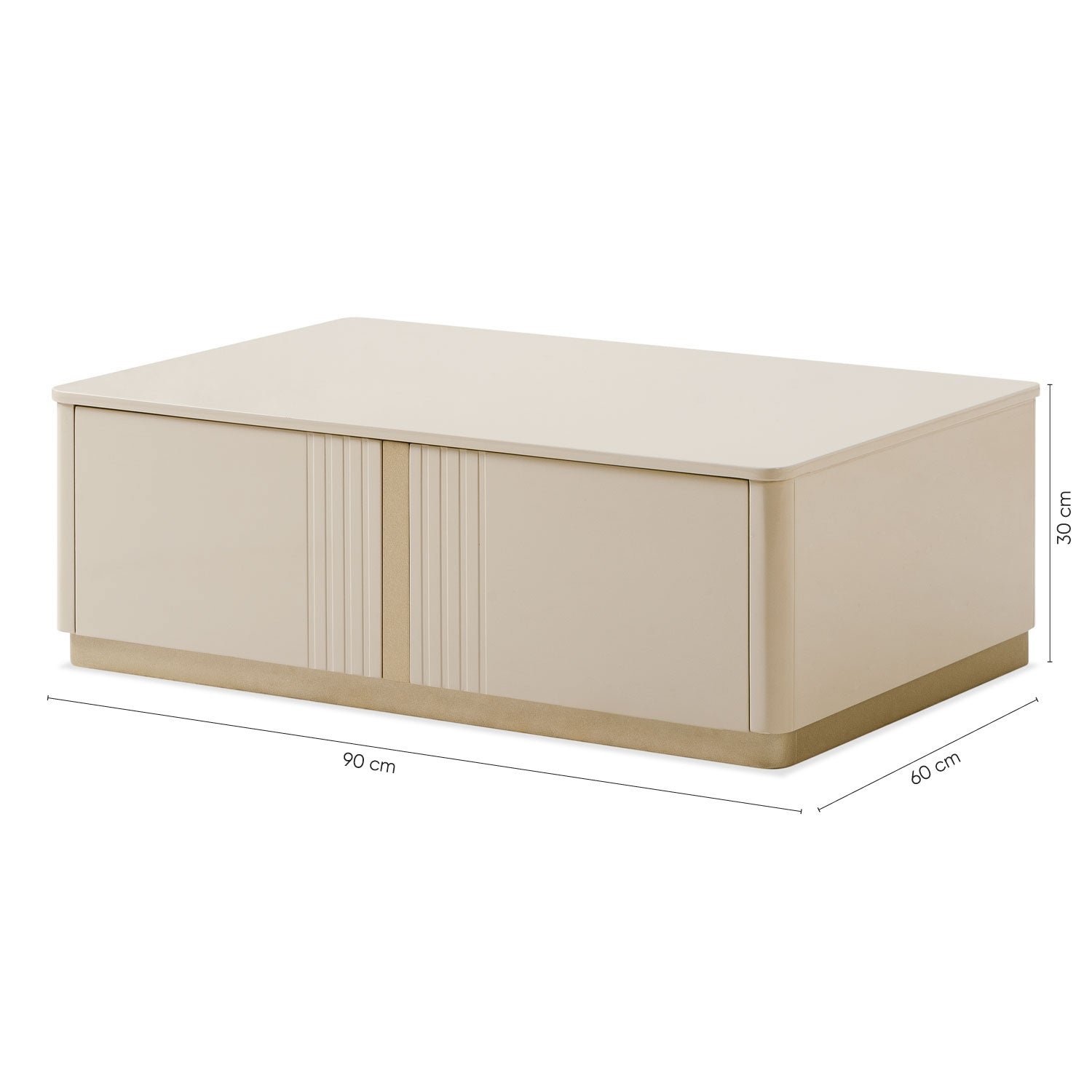 Mesa de Centro Tiana Greige, Champaña