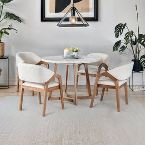 Comedor 4 Puestos Capri Natural, Vitore Marfil