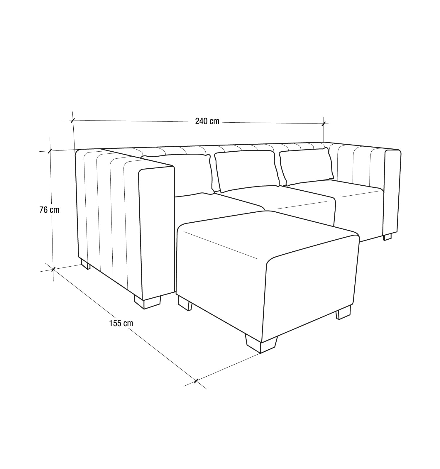 Sala Funcional Dorian Beige, Champaña
