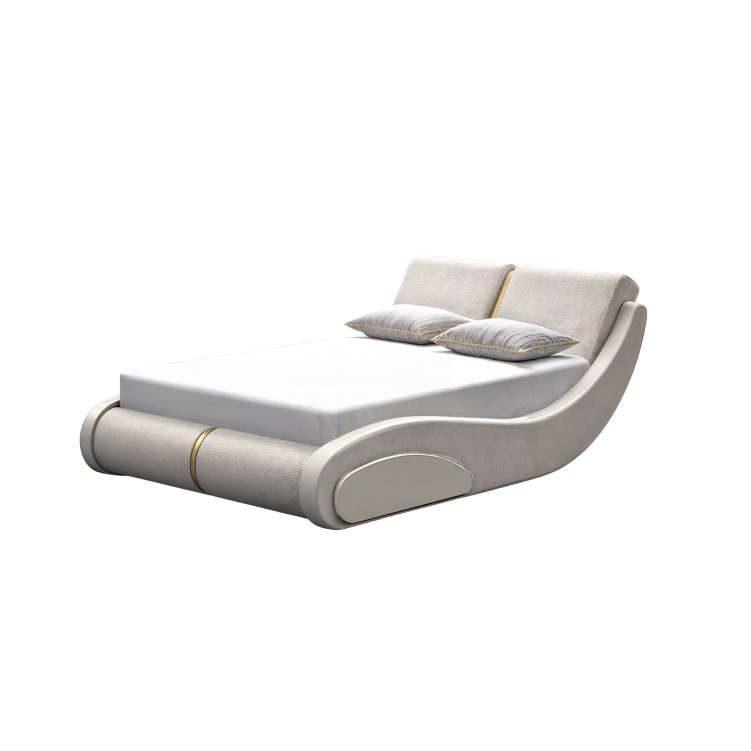 Cama Doble Nebraska Perla, Off White