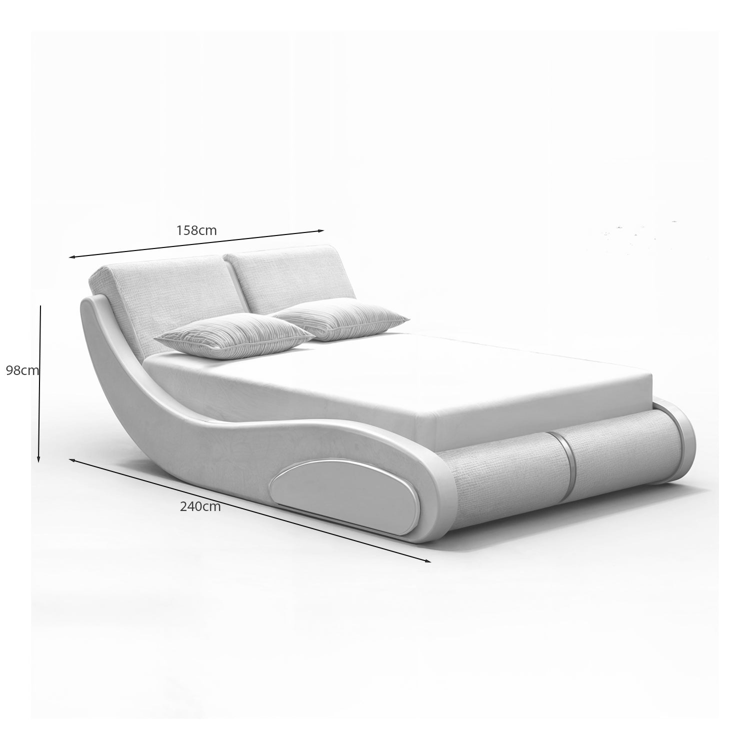 Cama Doble Nebraska Perla, Off White