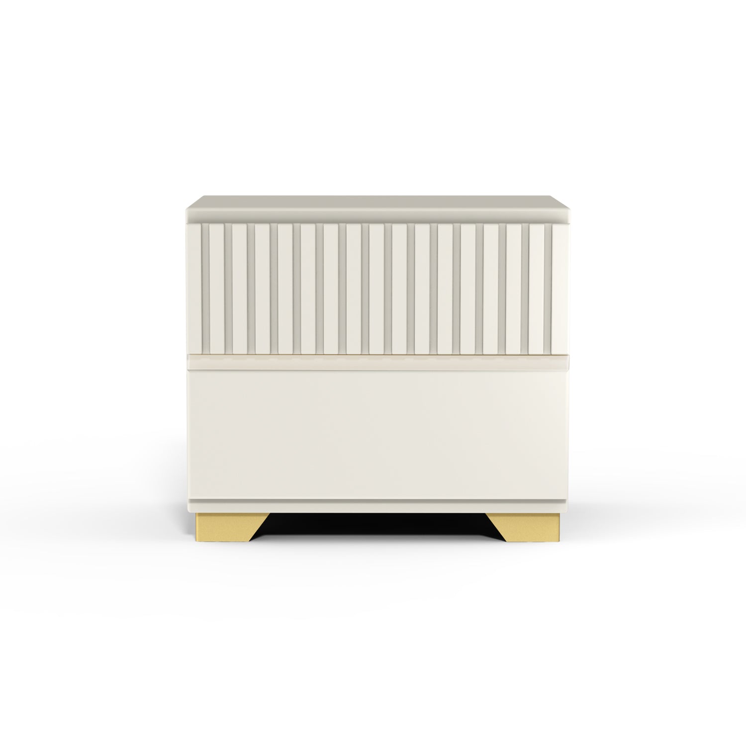 Mesa De Noche Texas Off White 2 Gavetas