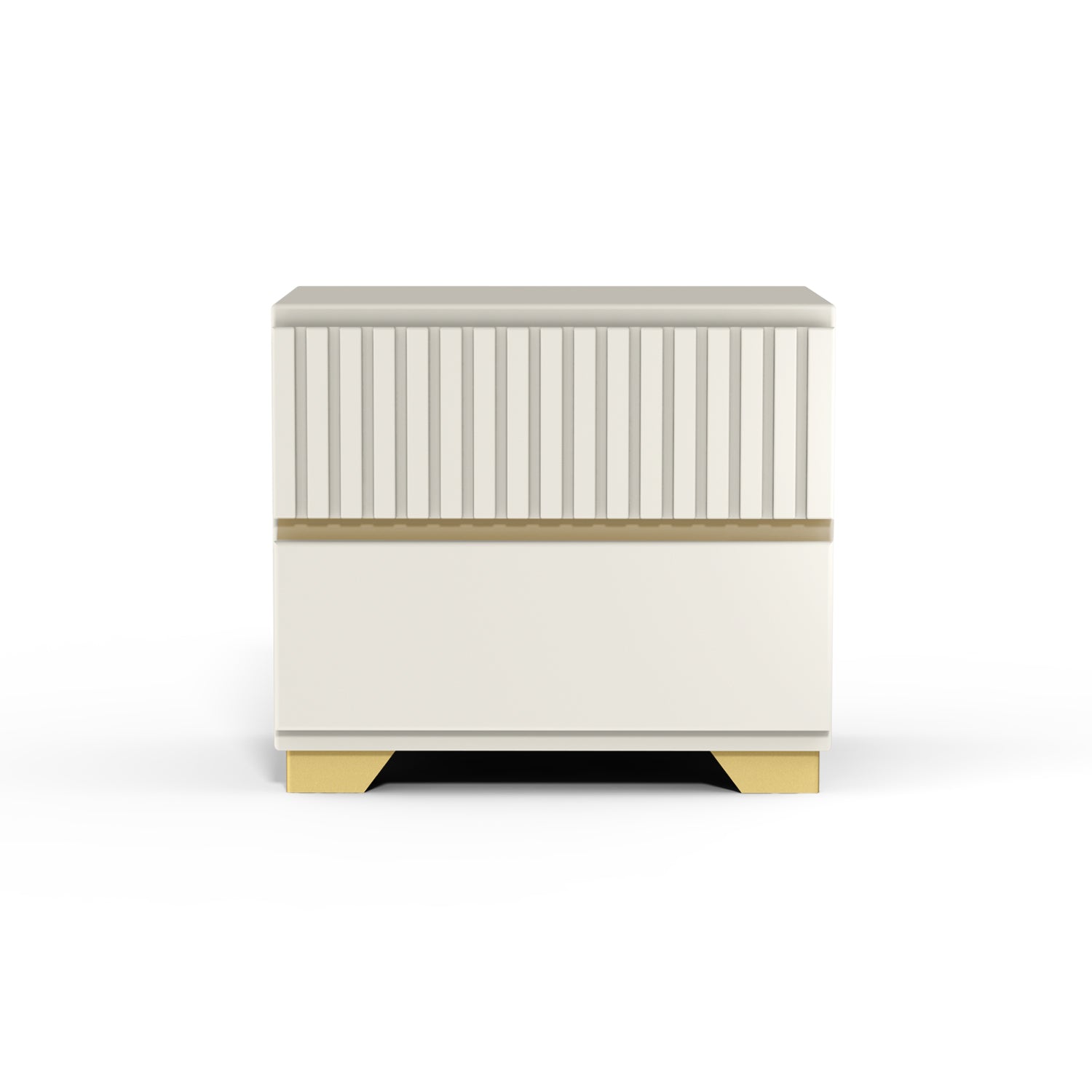 Mesa De Noche Texas Off White 2 Gavetas