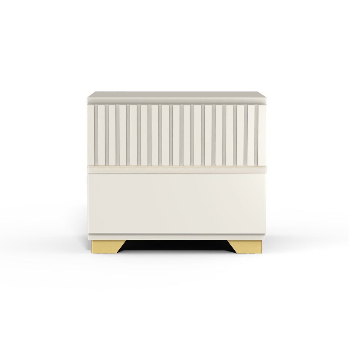 Mesa De Noche Texas Off White 2 Gavetas