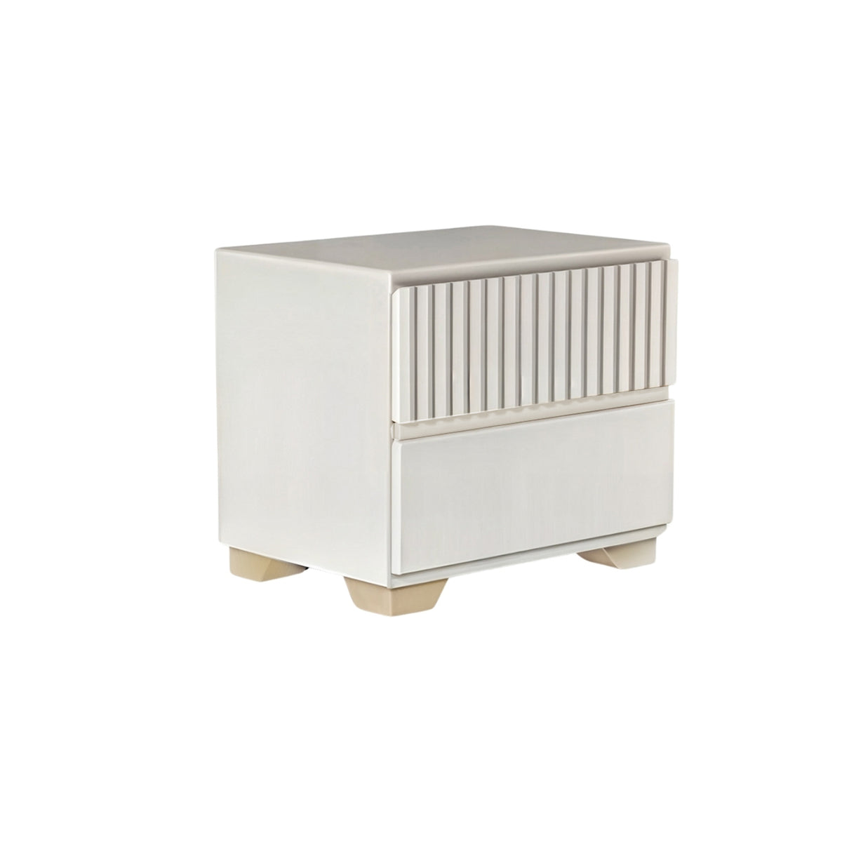 Mesa De Noche Texas Off White 2 Gavetas