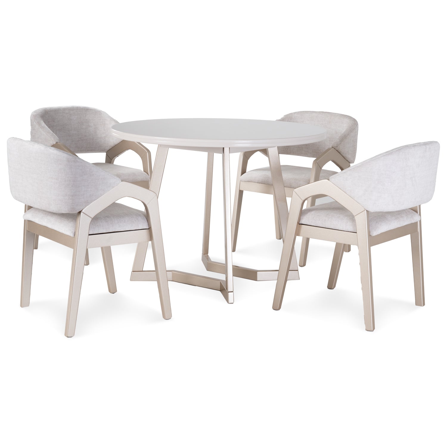 Comedor 4 Puestos Capri Atlas Marmol, Champaña