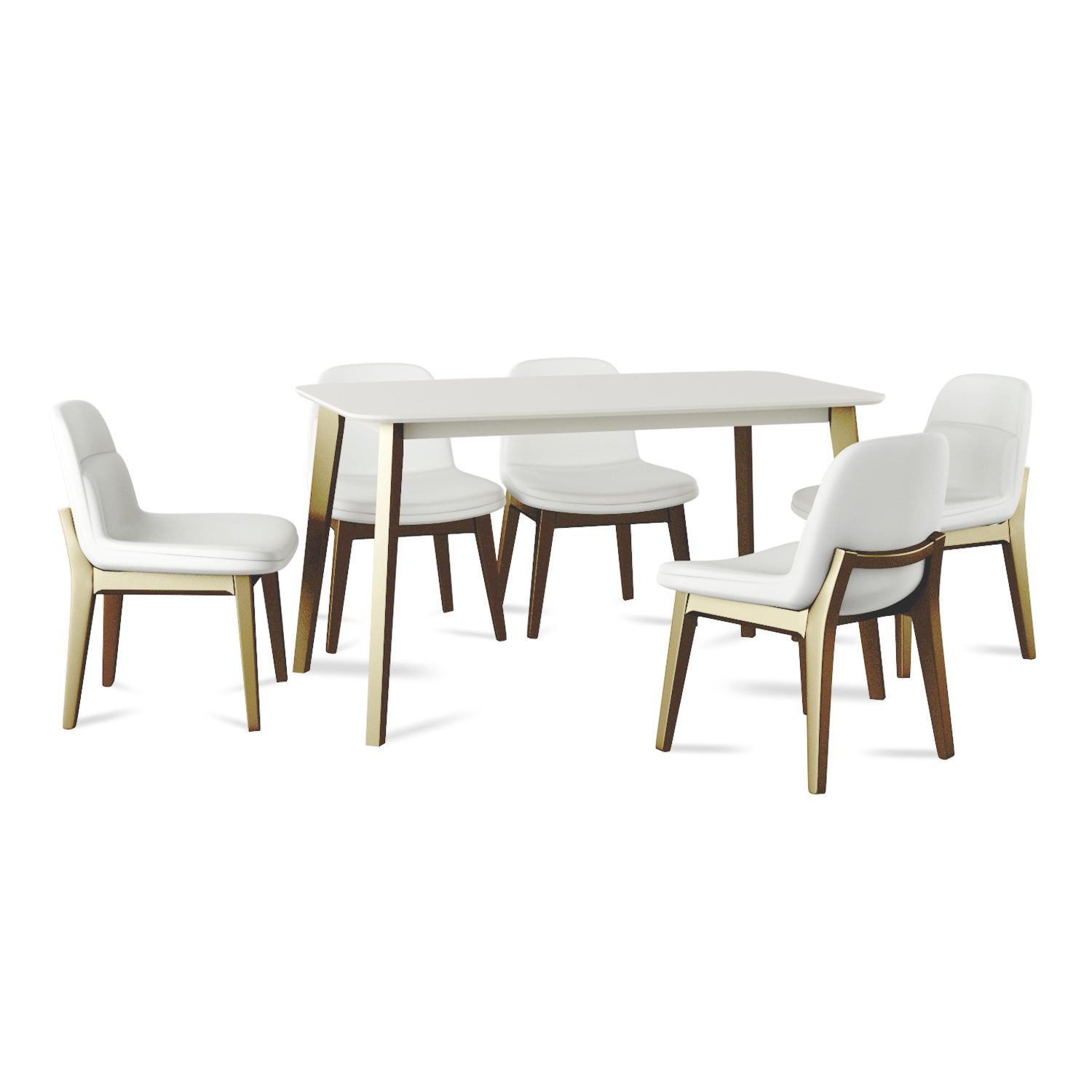Comedor 6 Puestos Bonaire Chenille Touch Almendra, Champaña