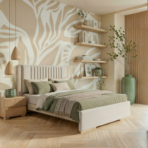 Cama Doble Moscu Eurolino Marfil, Natural