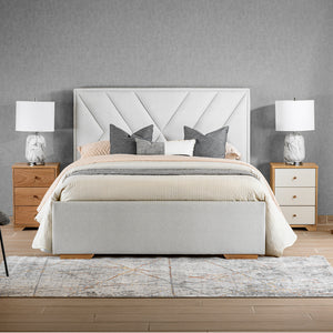 Cama Semi Doble Vallarta Eurolino Gris, Natural