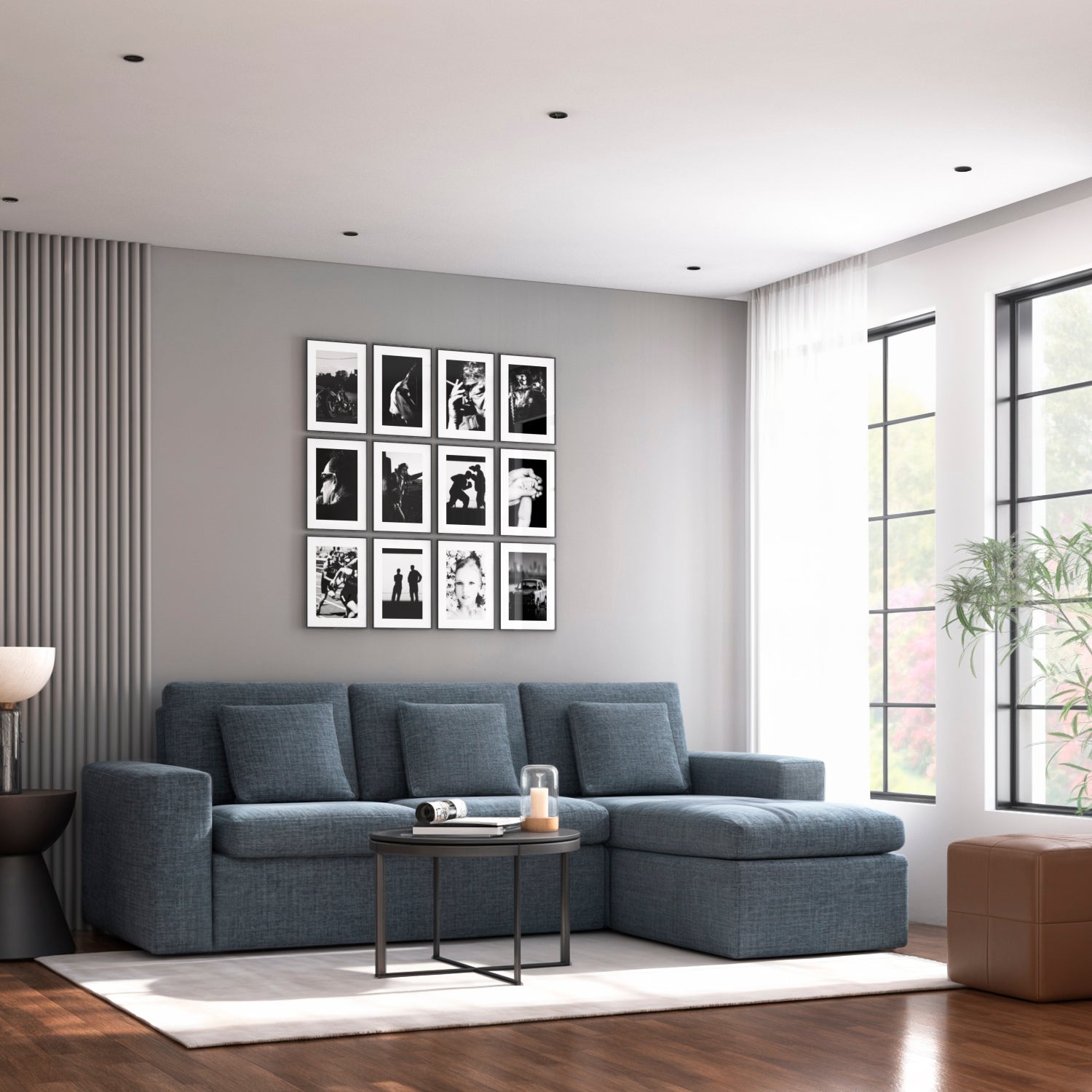 Sala Cama Creta Chenille Impetu Gris