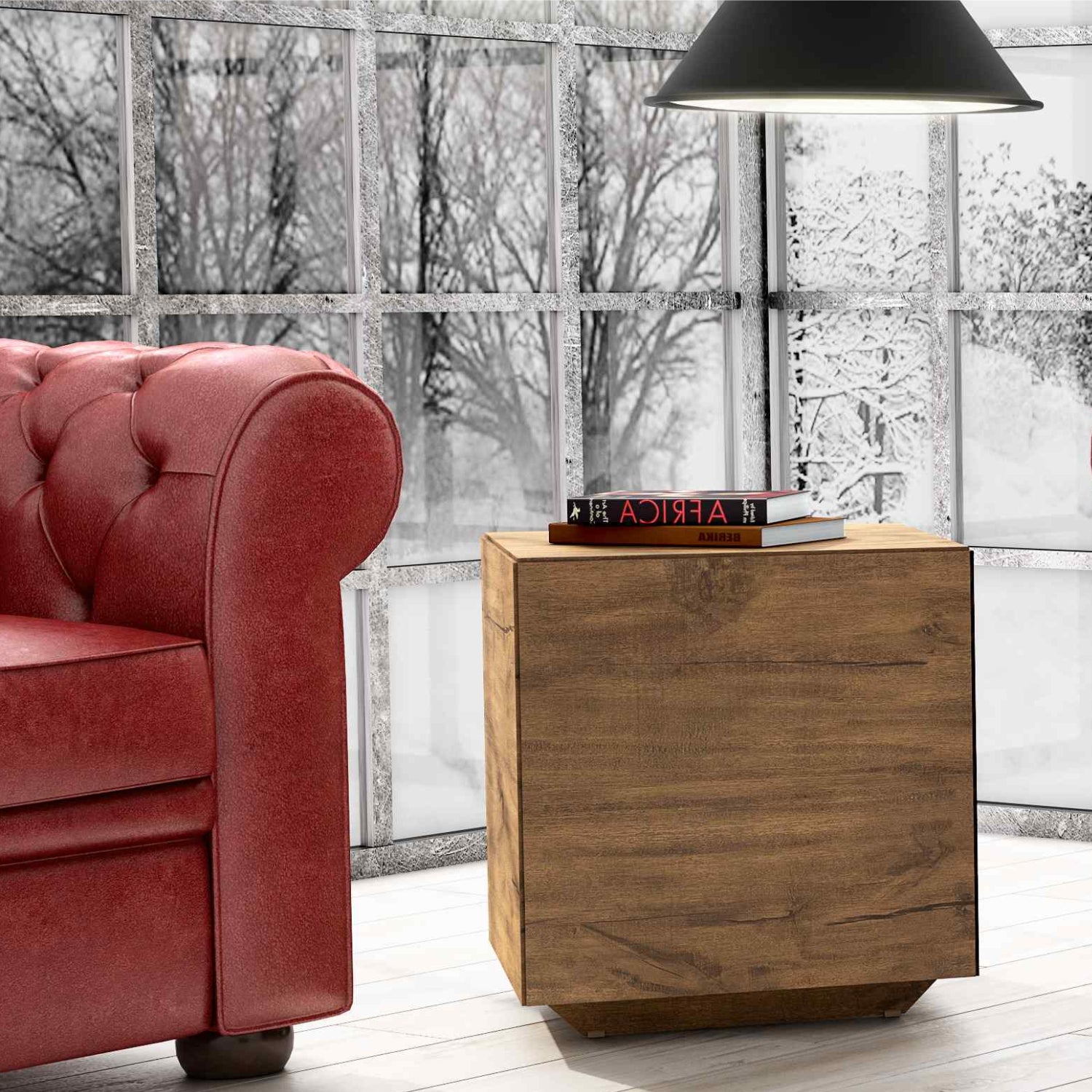 Mesa Auxiliar Axxis Natural Oscuro