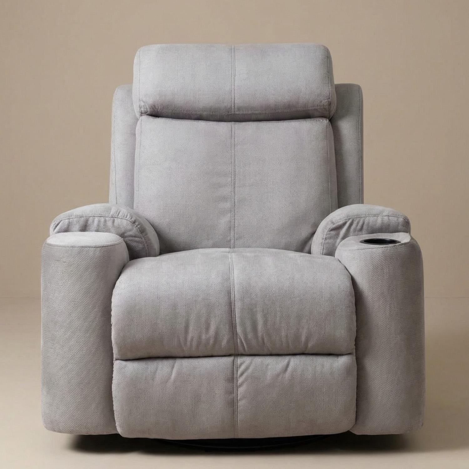 Sillón Reclinable Delta Microfibra Poland Gris Eléctrica