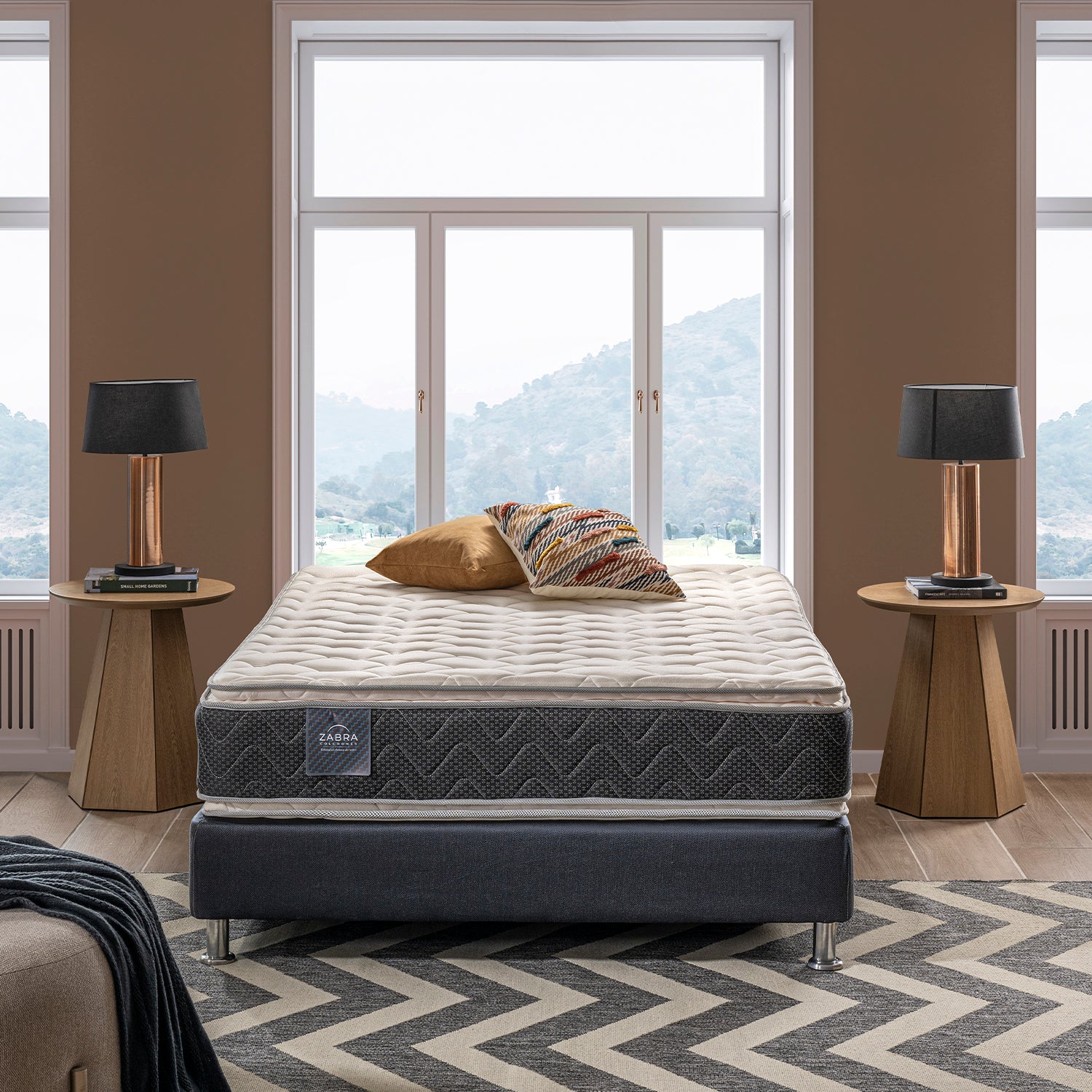 Colchón Semi Doble Berlin New Doble Pillow Top Ortopédico Zabra (Garantía 9 años)