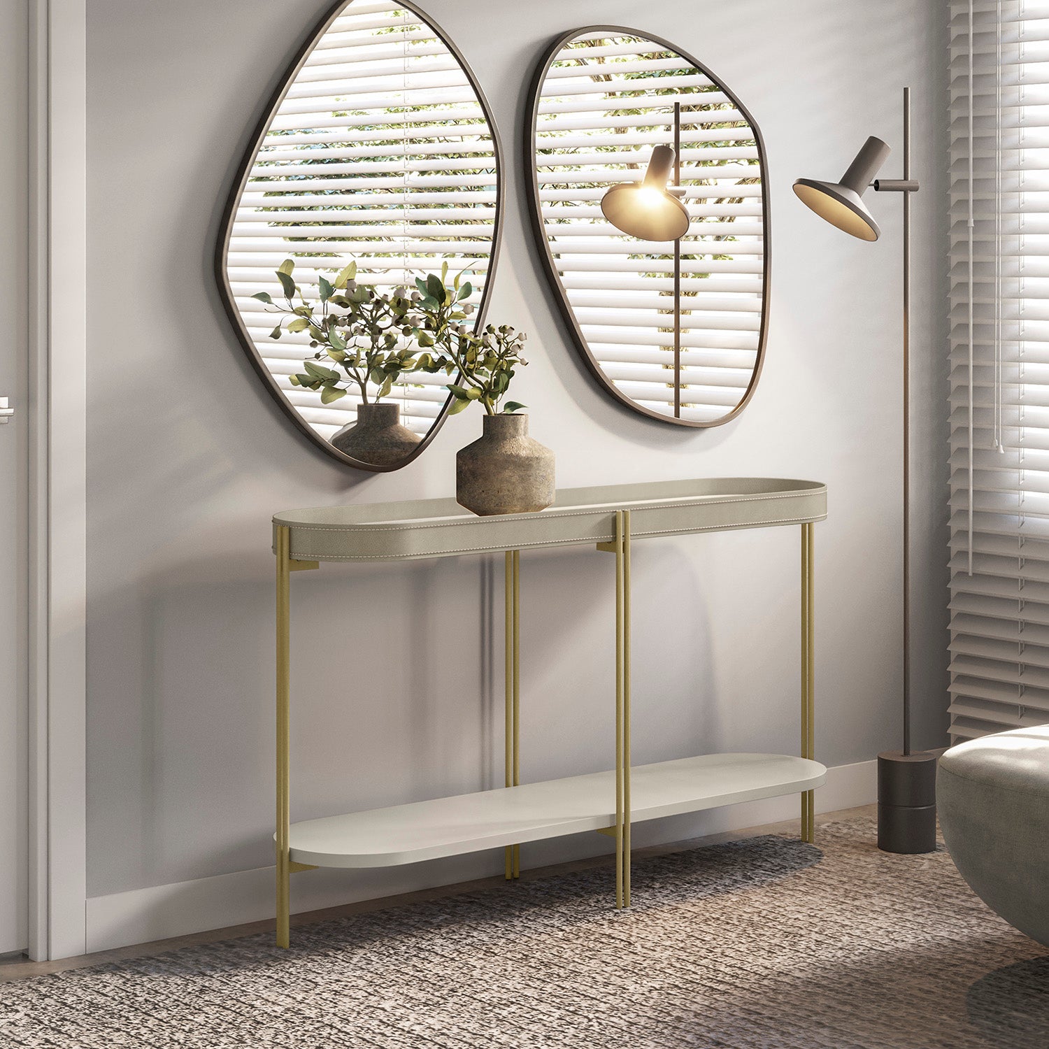 Consola Liam Eurocuero Off White