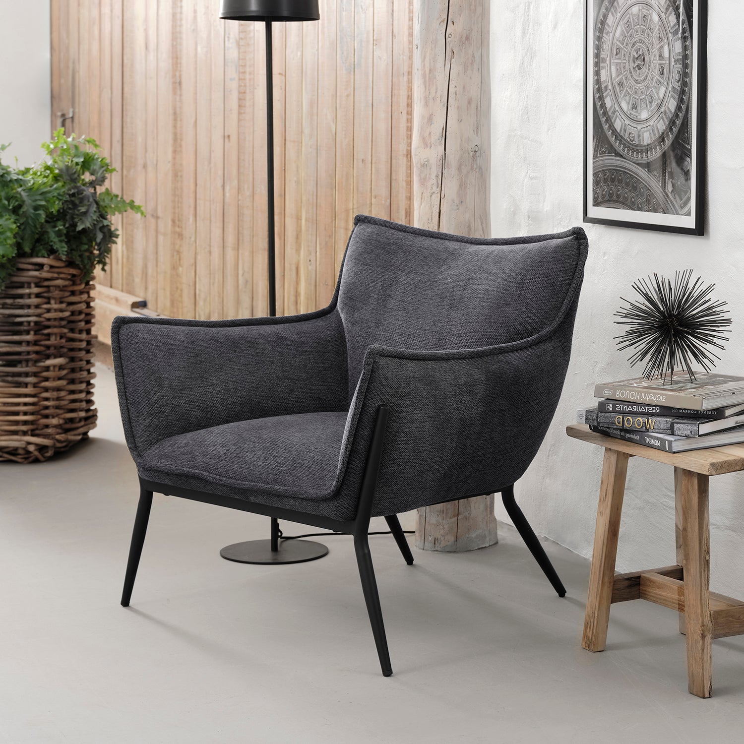 Poltrona Torino Lino Gris Plomo