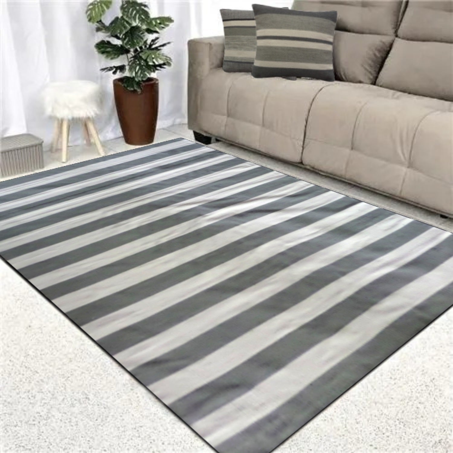 Alfombra Santorini 160X230 Gris/Marf/200