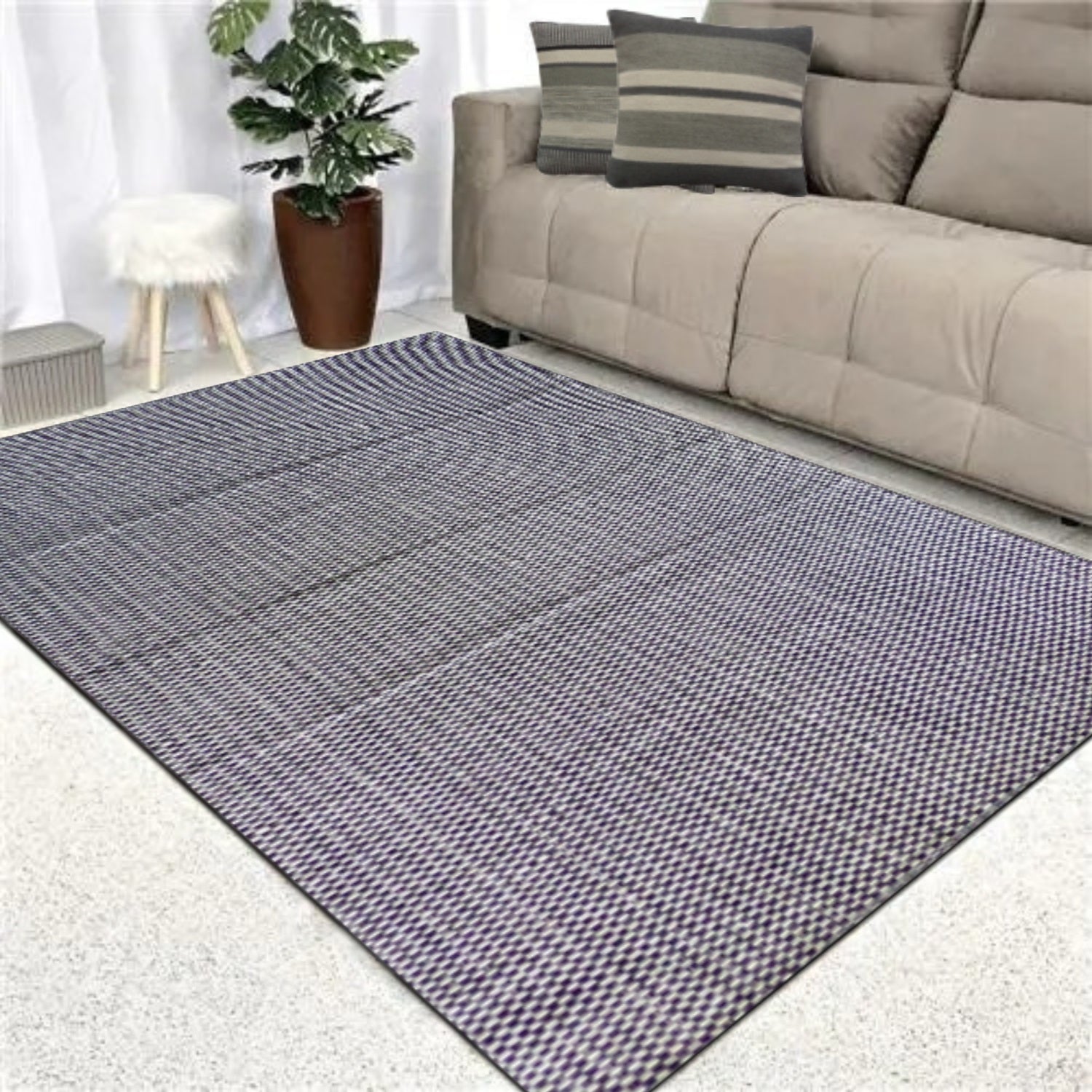 Alfombra Creta 160X230 Negro Blanco/400