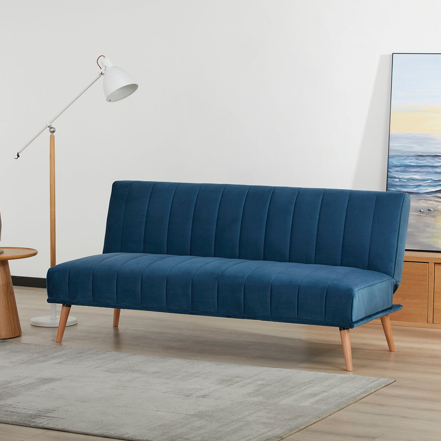 Sofá Cama Denzel Velvet Azul