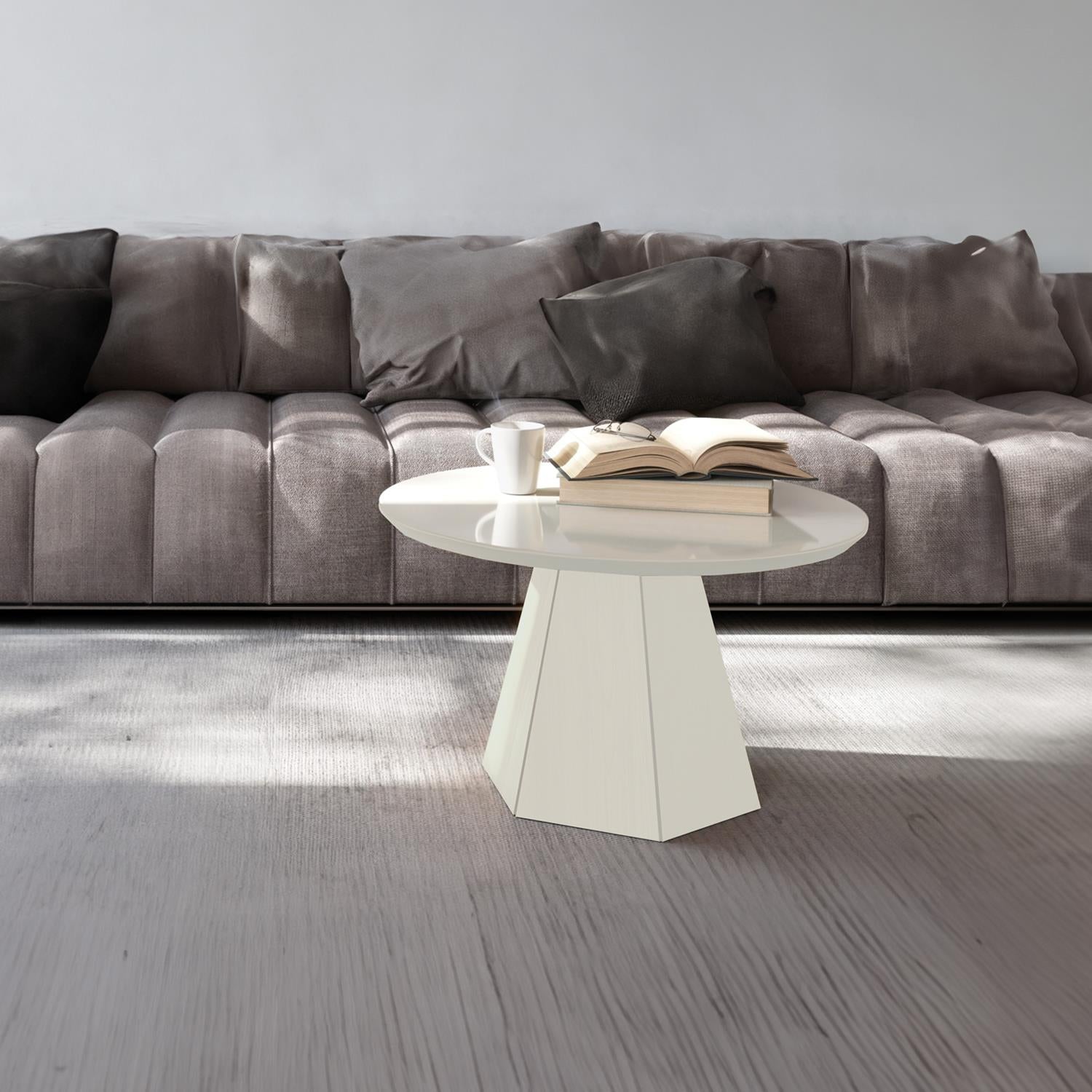 Mesa De Centro Madeira 70X40 Cm Off White