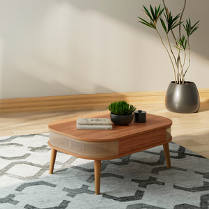 Mesa De Centro Dali 90X35X60 Natural, Tejido