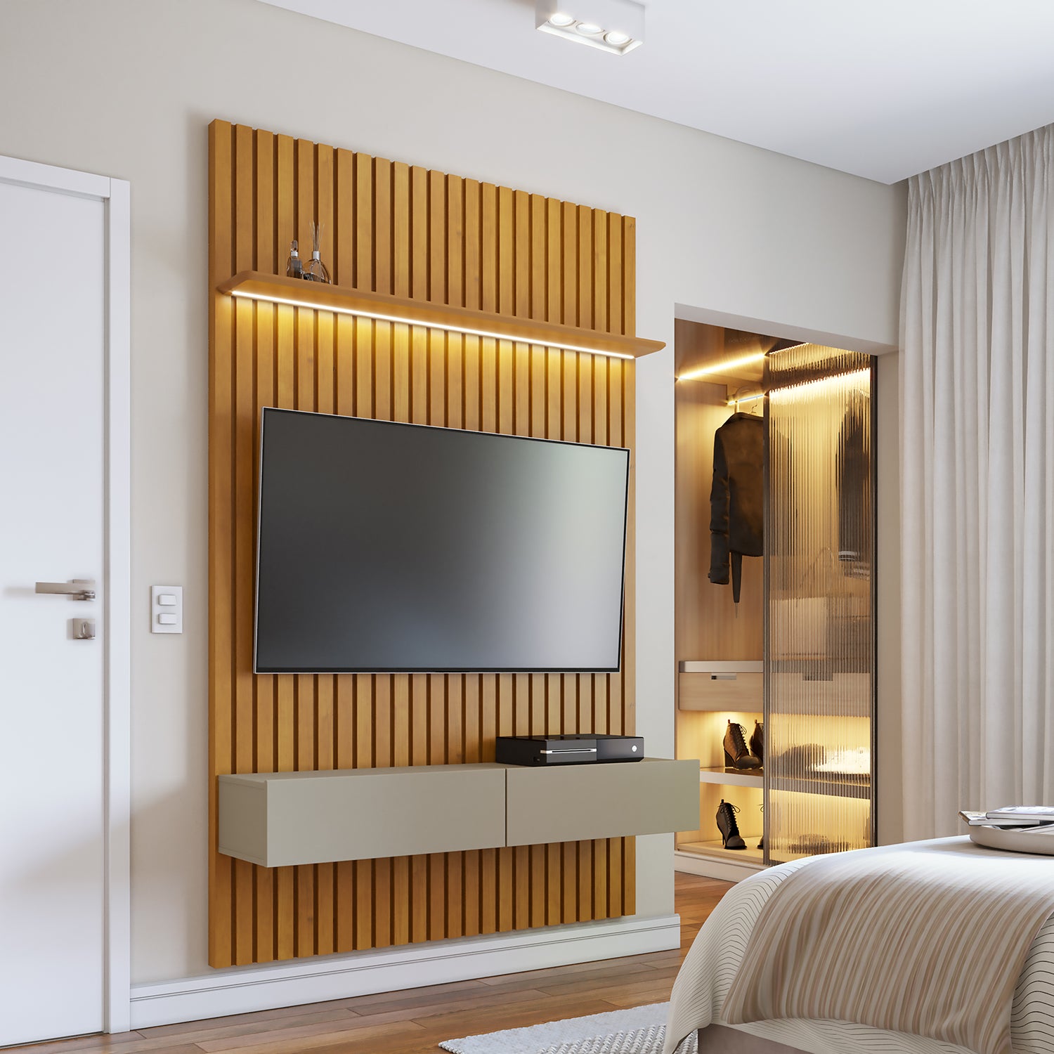 Panel De Tv Alain 137X218X36 Natural