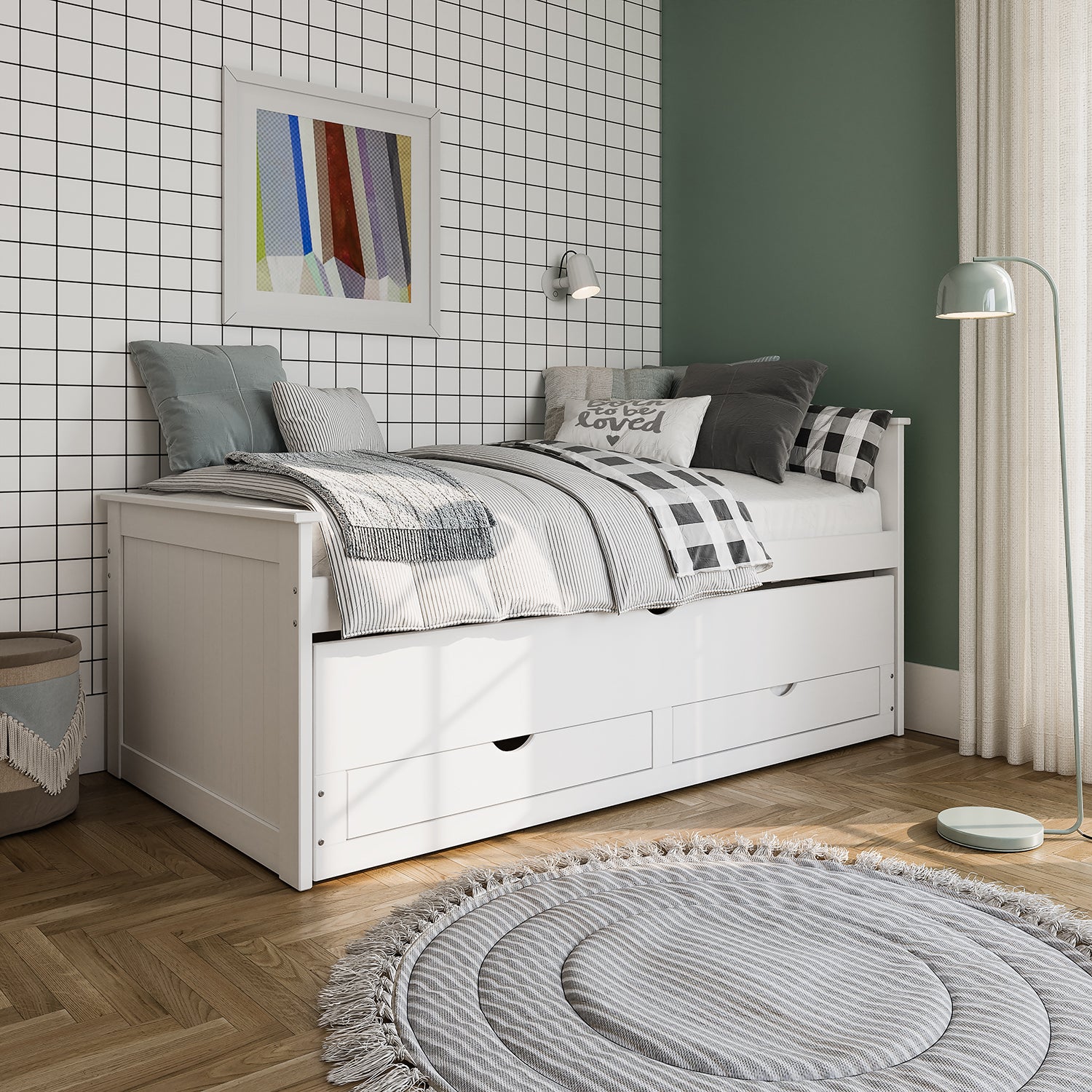 Cama Nido 0.90 Tiana Blanco
