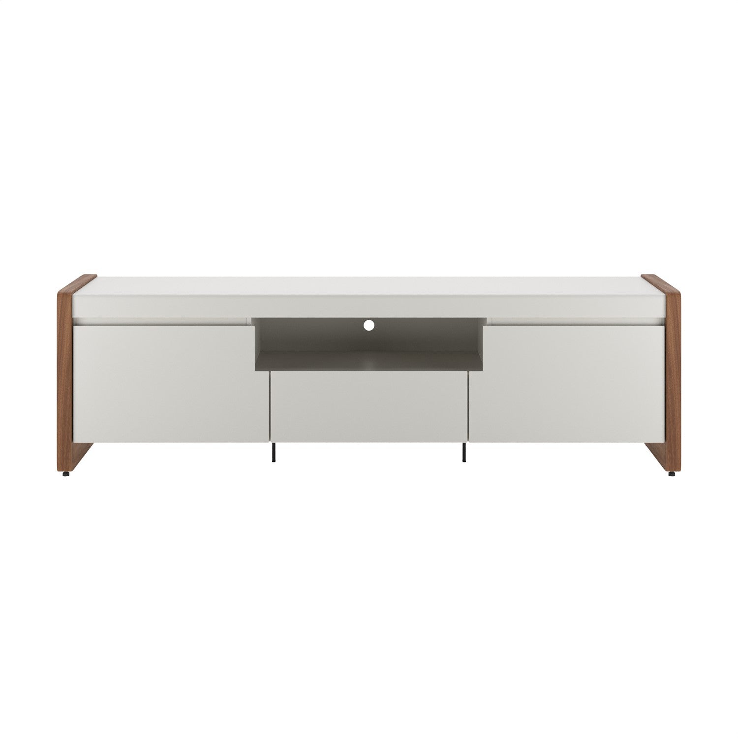 Mesa De Tv Clara 188X56X40 Off White, Natural
