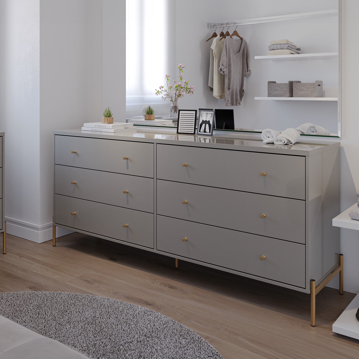 Bifé Dante 182X79X44 Gris