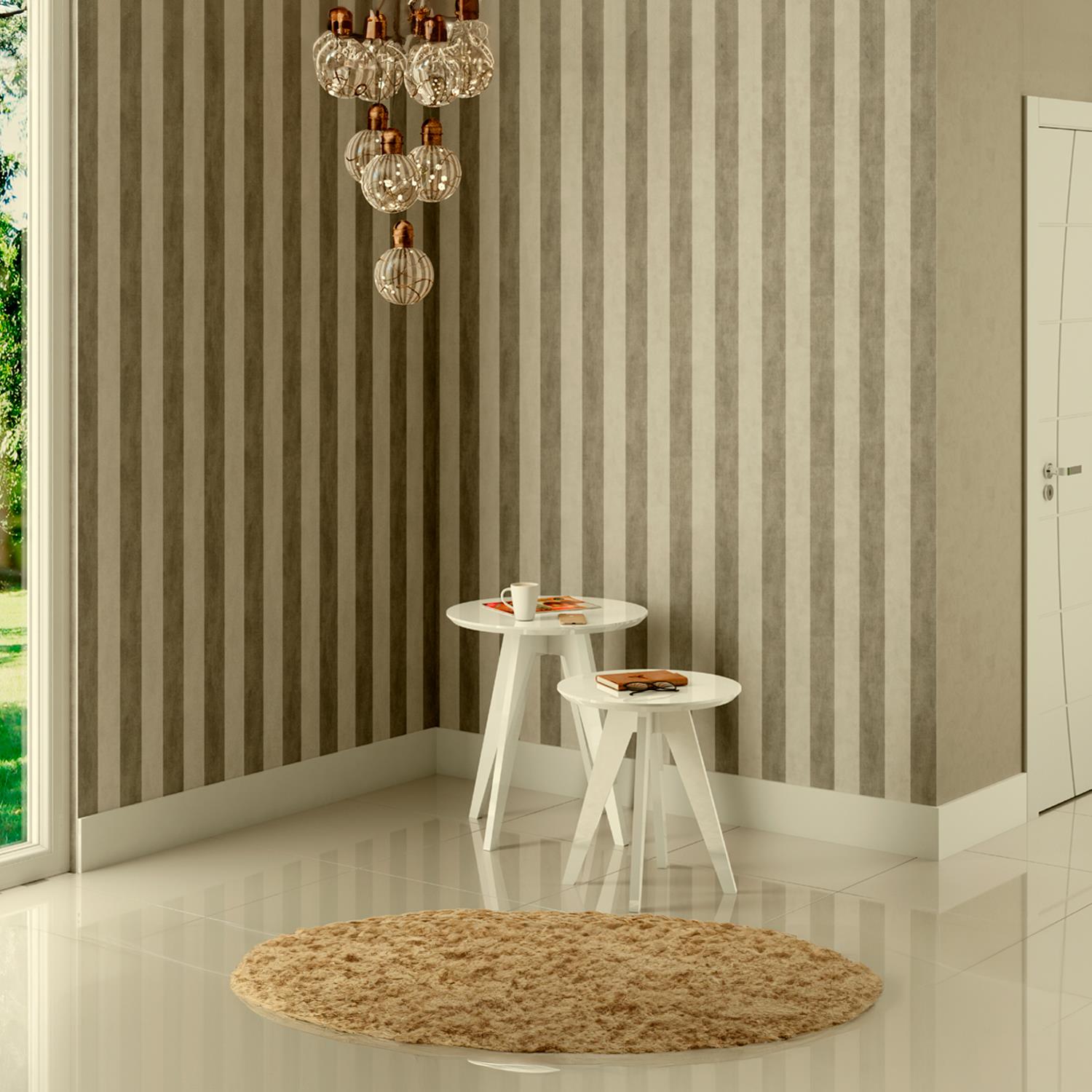 Mesa Auxiliar Toni 50X55X50 Off White