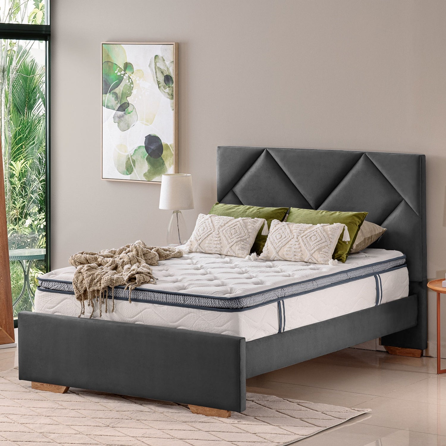 Combo Colchon Doble Delta Pillow Top + Cama