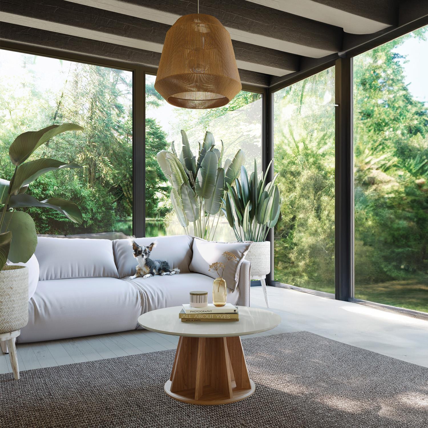 Mesa De Centro Iris 70X35 Natural, Off White