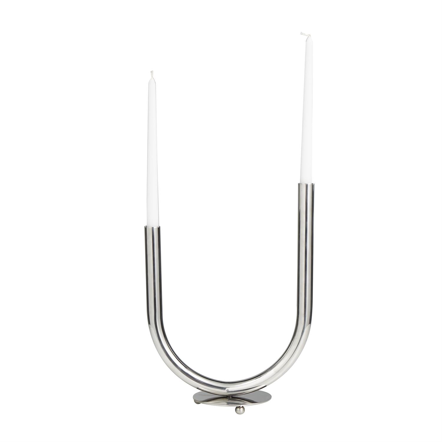 Candelabro 36X28X12 Plateado Forma De U