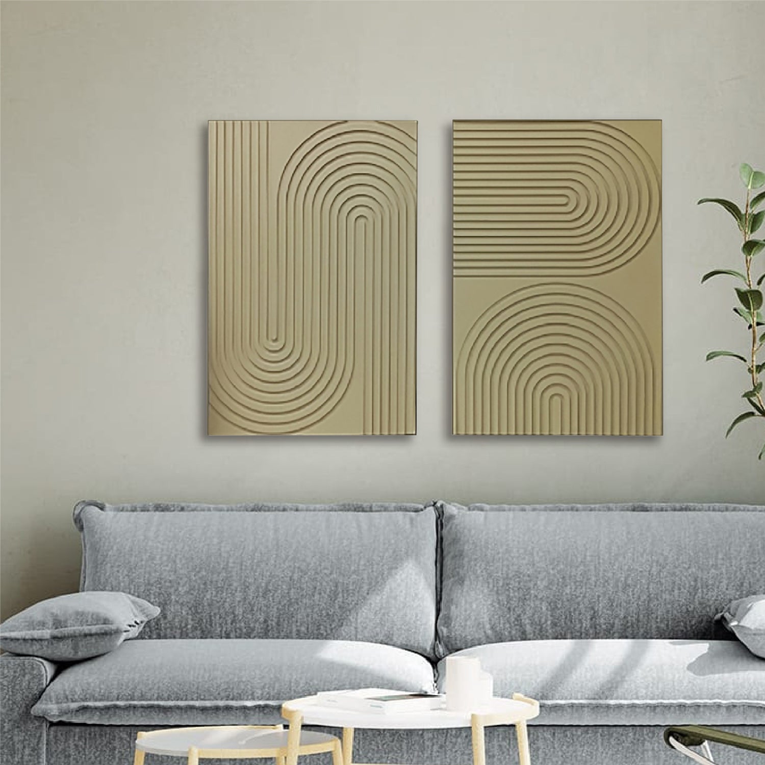 Cuadro 59X89 Diptocos Setx2 Abstracto