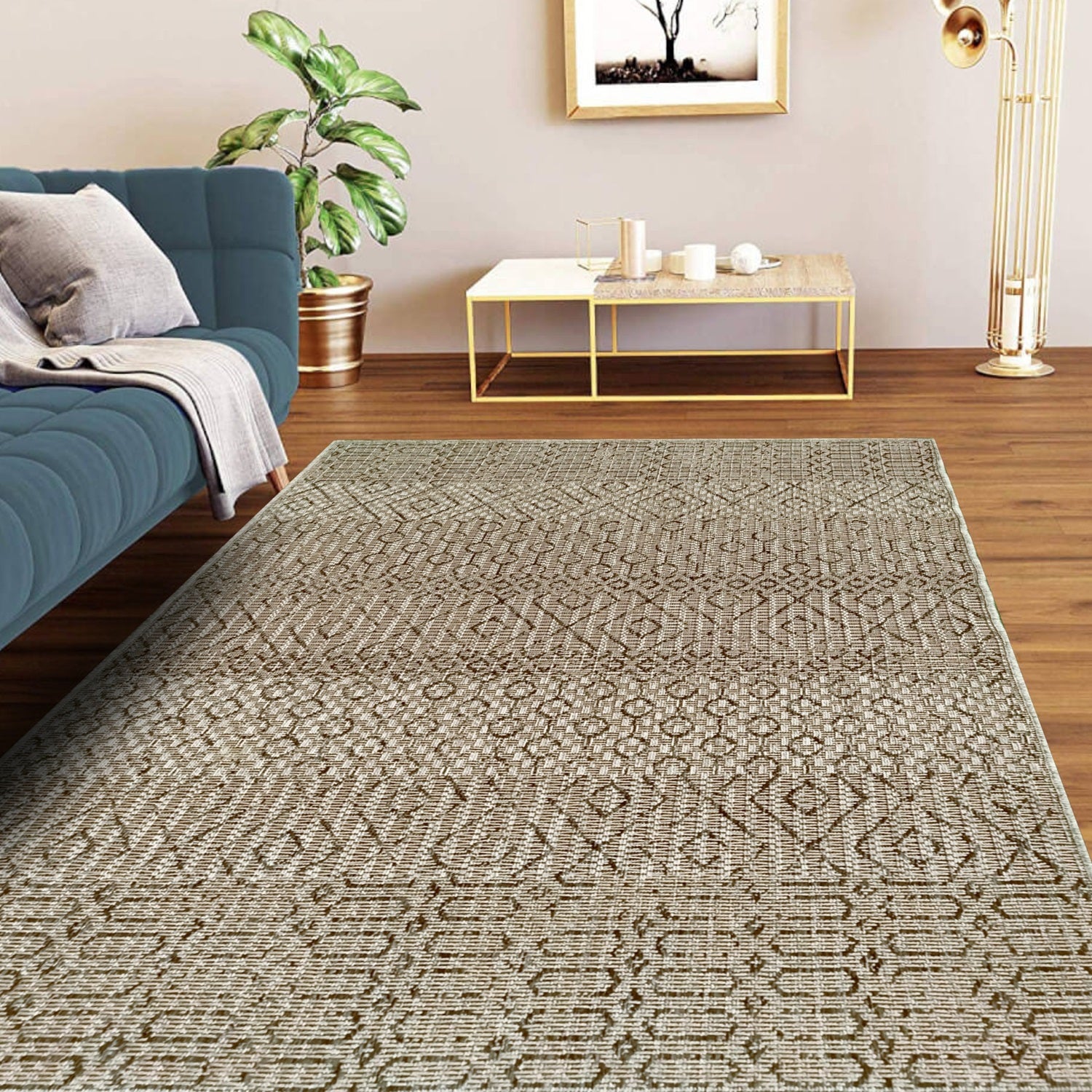 Alfombra 120X170Cm Habana Tonos Beige