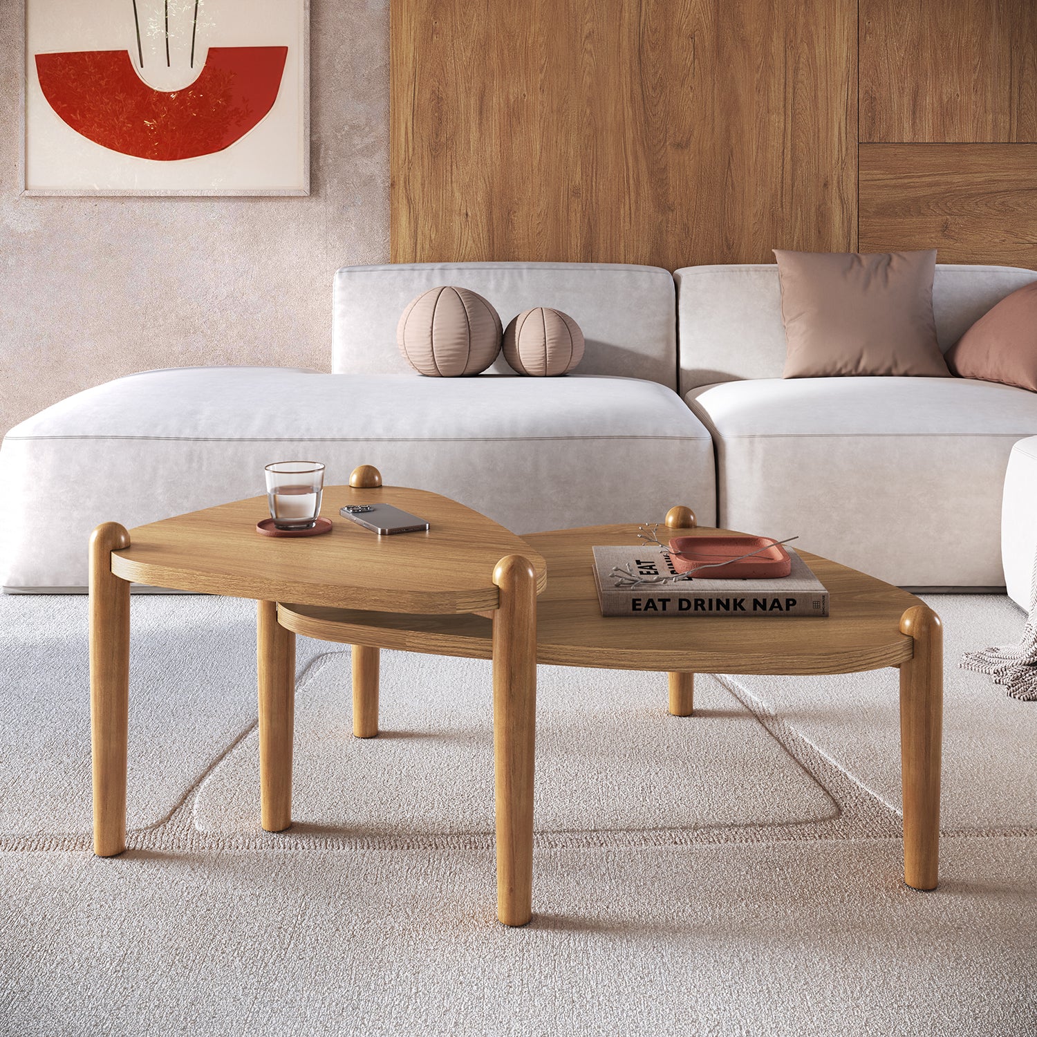 Mesa de Centro Alaska 84X33X67 Natural