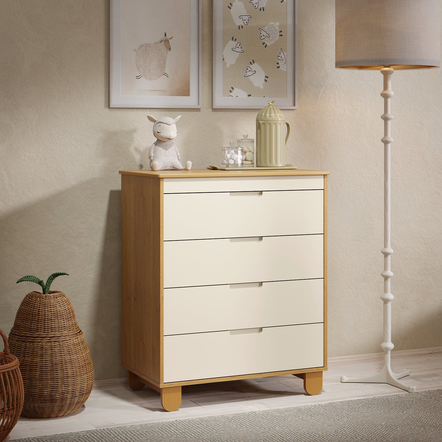 Cómoda Mirage Off White, Natural