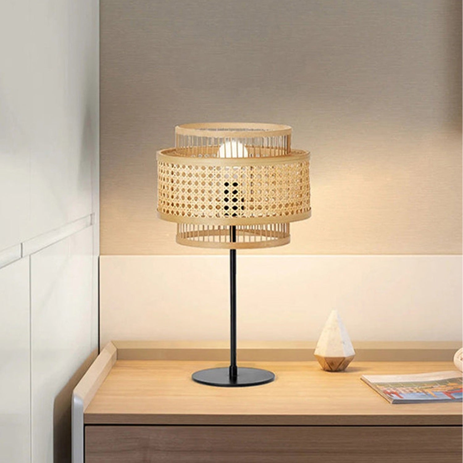 Lampara De Mesa  30X53X30 Beige Ne Orion