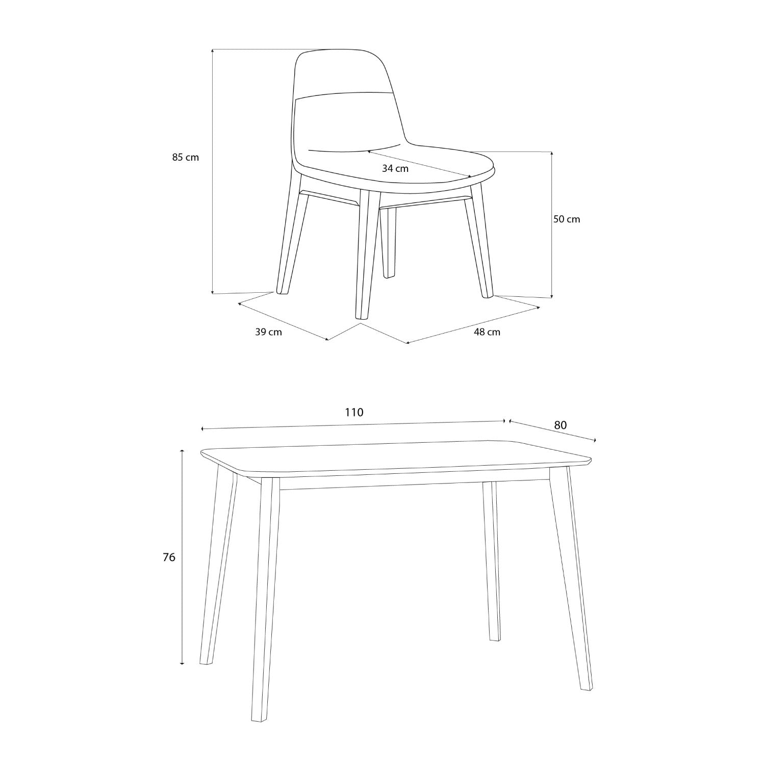 Comedor 4 Puestos Bonaire Chenille Touch Almendra, Champaña
