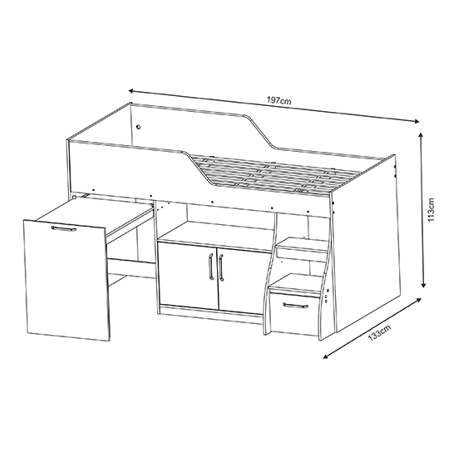 Cama 1.00 Yara Off White*