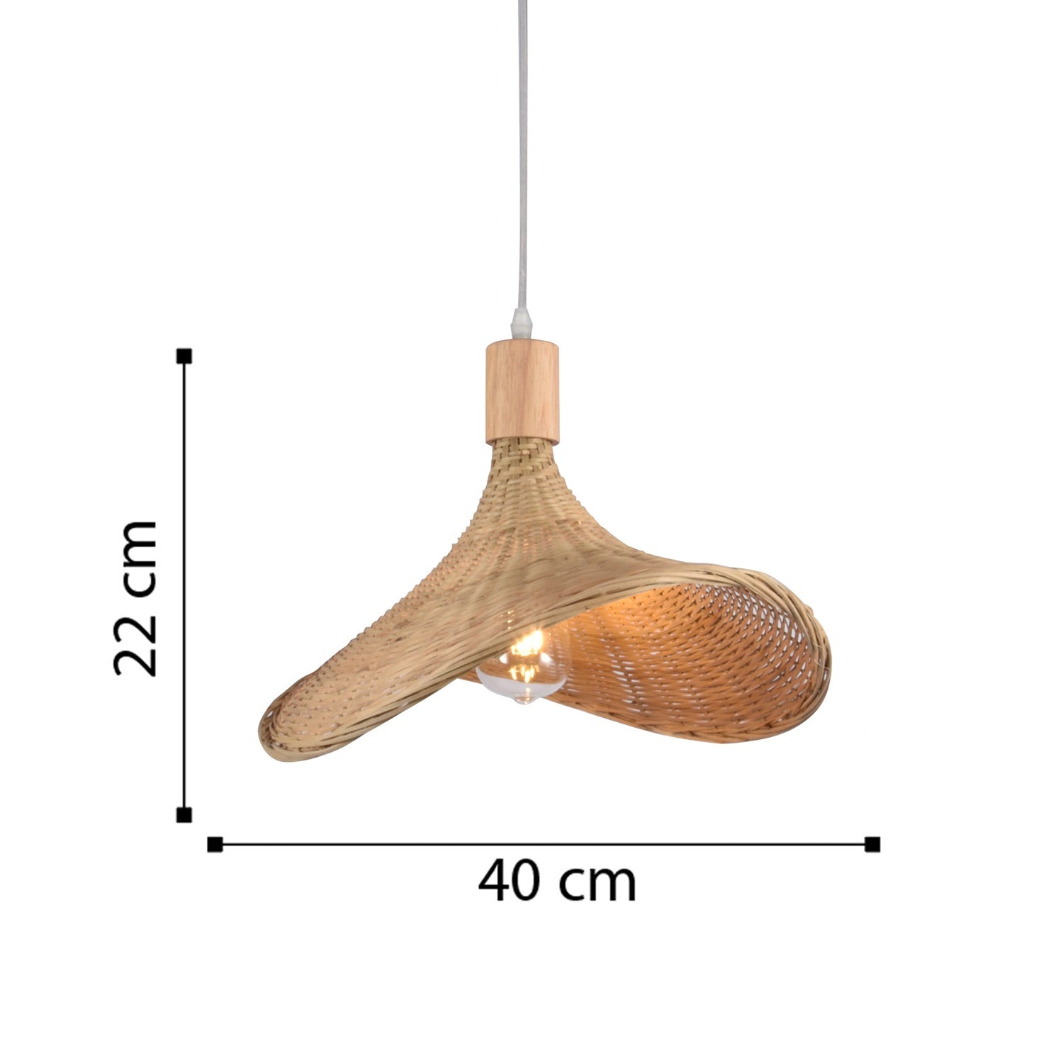 Lampara De Techo  22X40X22 Beige Gretel