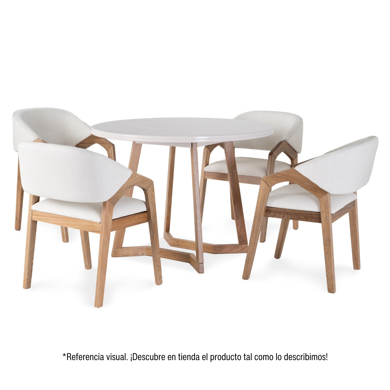 Comedor 6 Puestos Capri Natural, Vitore Marfil
