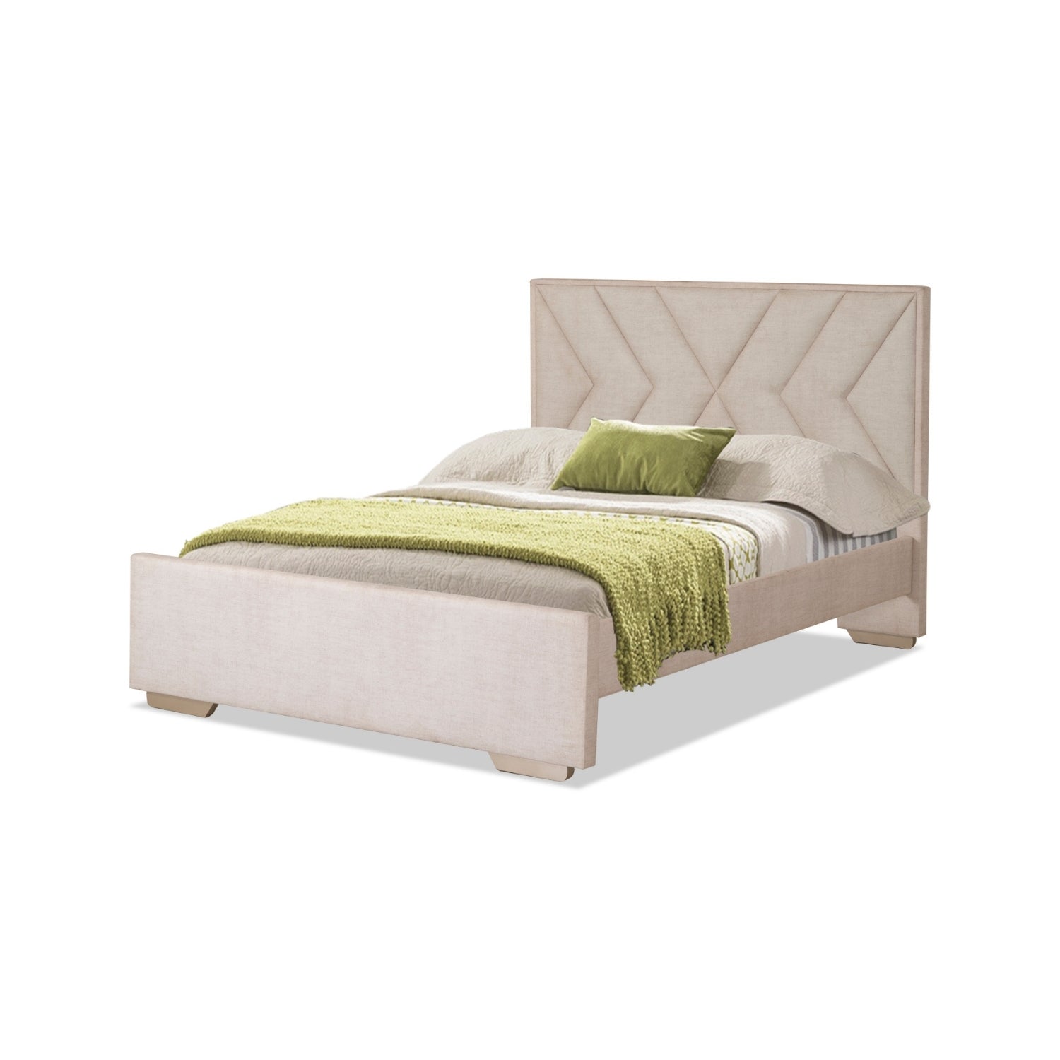 Cama Queen Vallarta Lino Marfil, Champaña