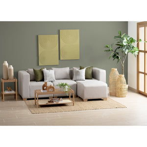 Juego de Sala Fred Eurolino Marbella Marfil, Natural