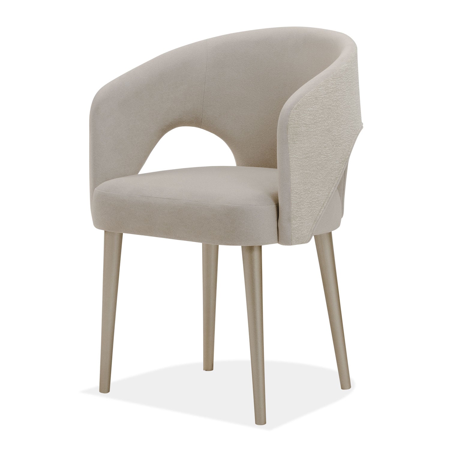 Comedor 4 Puestos Denver Velvet Beige, Greige