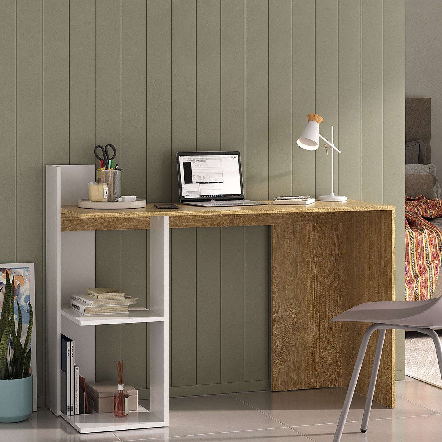 Escritorio Artur Natural, Blanco