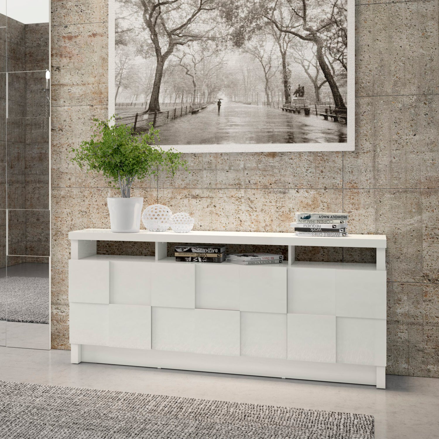 Bifé Isa 176X78X40 Off White