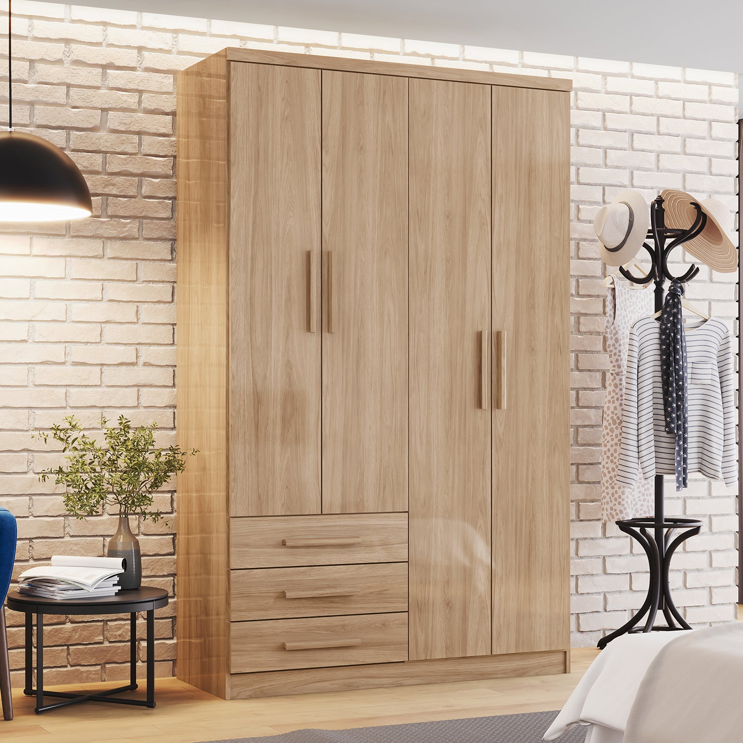 Closet Moratti 121X195X46 Natural