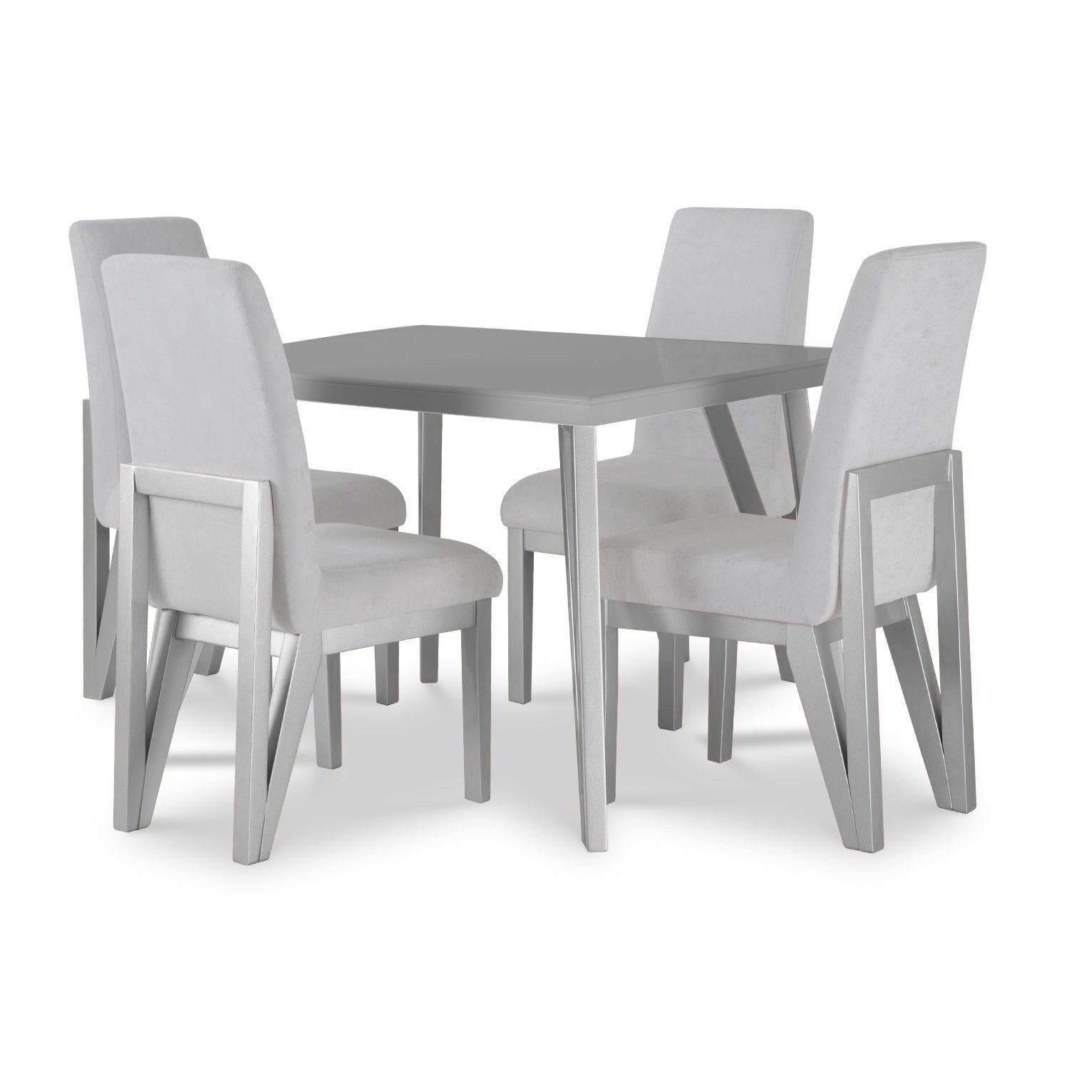 Comedor 4 Puestos Dublin Eurolino Gaira Plata, Plata